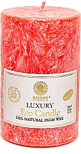 Свеча из пальмового воска, 12.5 см, красная - Saules Fabrika Luxury Eco Candle — фото N1