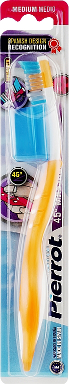 Зубная щетка "Массажер 45°", средняя, оранжевая - Pierrot Energy — фото N1