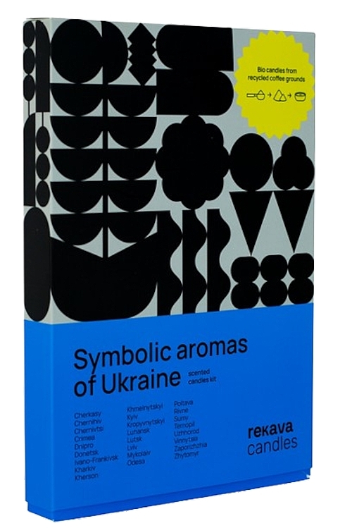 Набор мини-свечей "Символические ароматы Украины", 5 продуктов - Rekava Candles Symbolic Aromas Of Ukraine  — фото N2