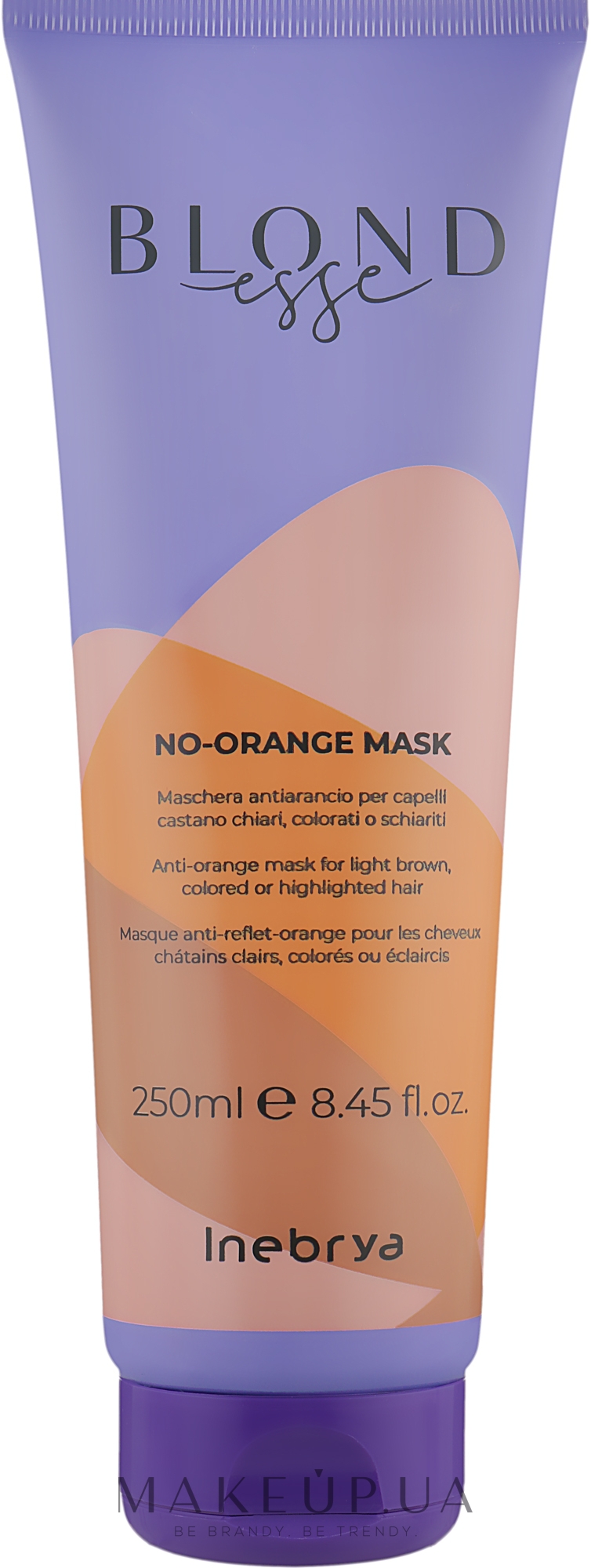 Маска для окрашенных волос, против оранжевого цвета - Inebrya Blondesse No-Orange Mask — фото 250ml