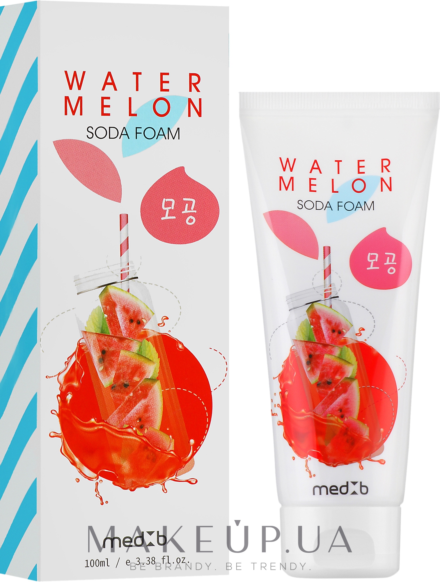 Пенка с содой для умывания лица с экстрактом арбуза - MED B Watermelon Soda Foam — фото 100ml