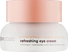 Парфумерія, косметика Освіжаючий крем для шкіри навколо очей - Glowoasis Probiotic + Triple Peptide Refreshing Eye Cream