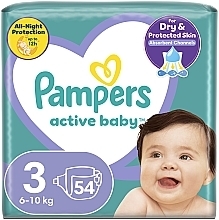 Духи, Парфюмерия, косметика Подгузники Active Baby 3 (6-10 кг), 54 шт. - Pampers