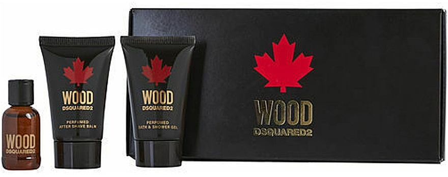 Dsquared2 Wood Pour Homme - Набір (edt/mini/5ml + sh/gel/mini/25ml + after/sh/b/mini/25ml) — фото N1