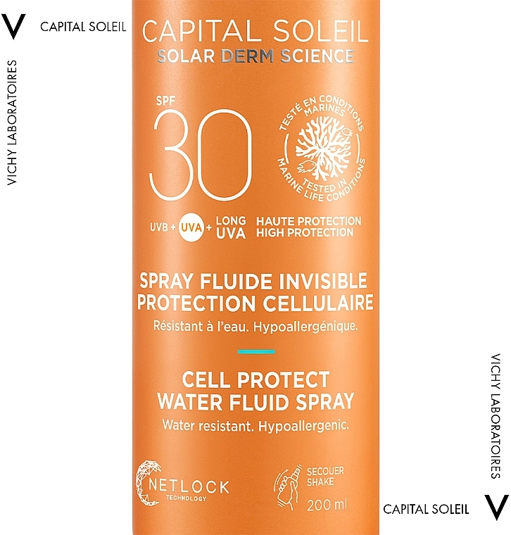 Сонцезахисний водостійкий спрей-флюїд для тіла, SPF30 - Vichy Capital Soleil Cell Protect Water Fluid Spray SPF30 — фото N5
