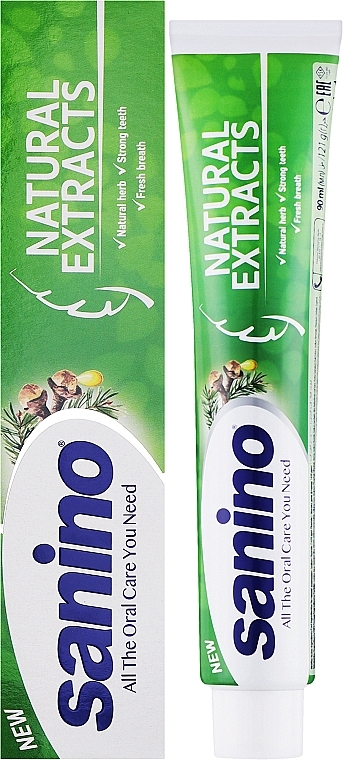 Зубна паста з натуральними екстрактами - Sanino Natural Extracts — фото N4