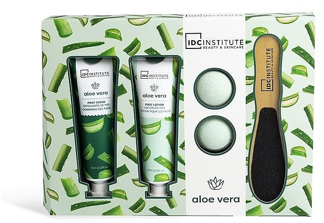 Набор, 4 продукта - IDC Institute Aloe Vera Foot Care Set — фото N1