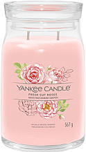 Ароматическая свеча в банке "Fresh Cut Roses", 2 фитиля - Yankee Candle Singnature  — фото N2