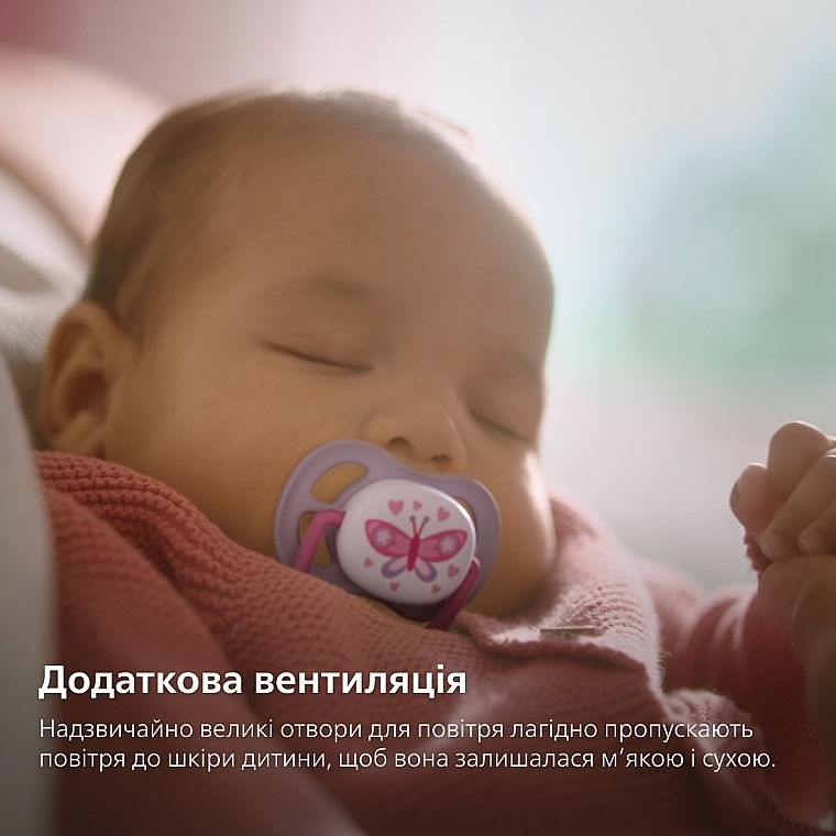 Пустушка "Ultra air" для дівчинки, 0-6 міс., 2 шт. - Philips Avent — фото N4