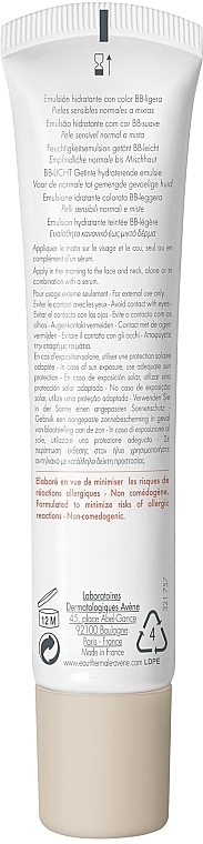 BB-эмульсия - Avene Hydrance BB-Light Tinted Hydrating Emulsion SPF30 — фото N2