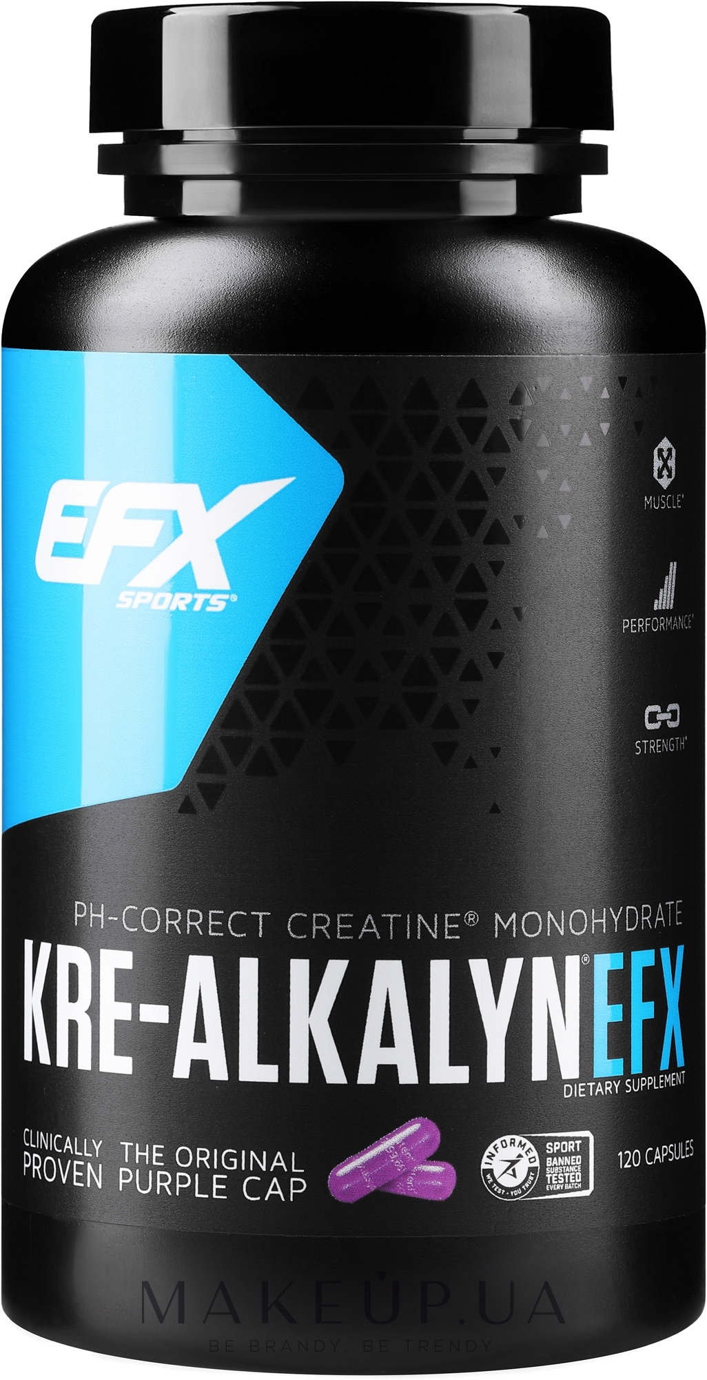 Пищевая добавка «Кре-Алкалин» в капсулах - EFX Sports Kre-Alkalyn Efx — фото 120шт