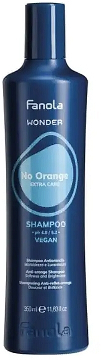 Шампунь для нейтралізації мідних і помаранчевих відтінків - Fanola Wonder No Orange Extra Care Anti-Orange Shampoo — фото N1