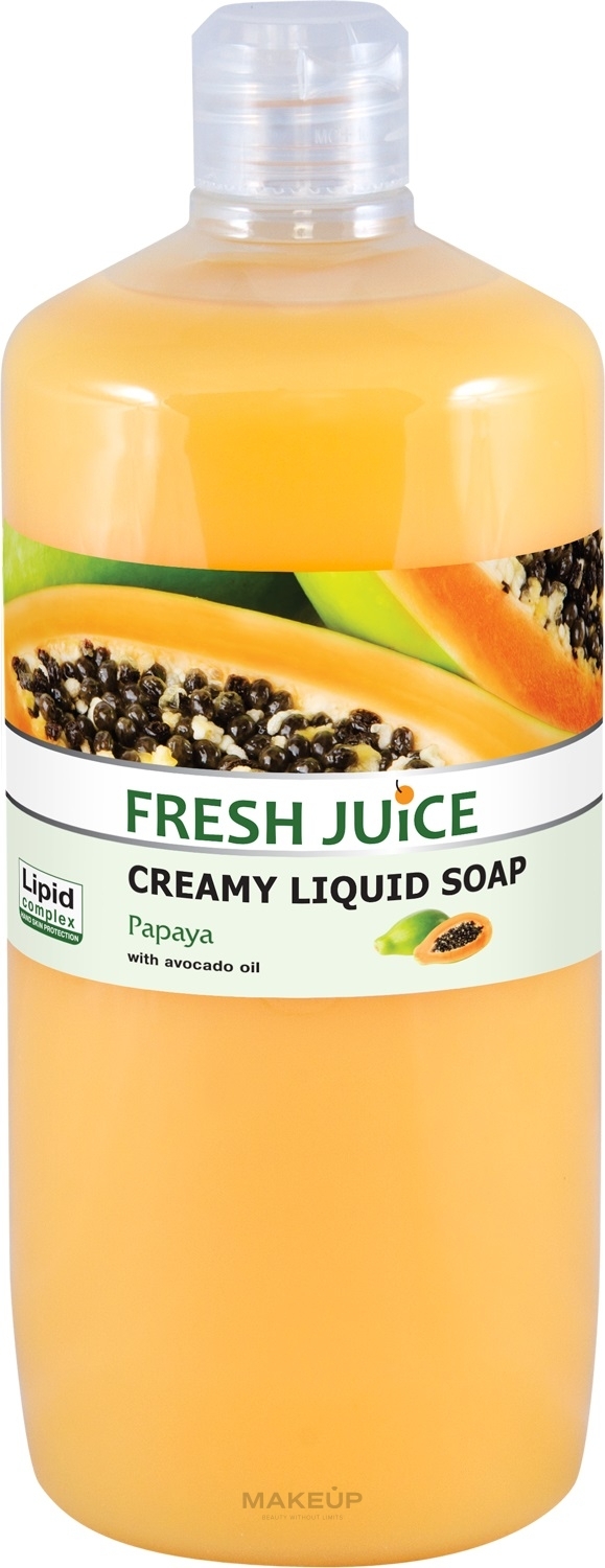 Крем-мило зі зволожуючим молочком - Fresh Juice Papaya — фото 1000ml