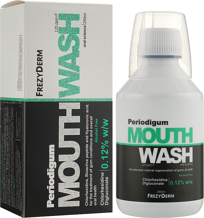 Ополаскиватель для полости рта и десен, предотвращение и уменьшение симптомов пародонтита - Frezyderm Periodigum Mouthwash — фото N2