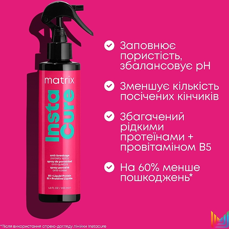 Спрей-догляд для пошкодженого та пористого волосся - Matrix Total Results Insta Cure Spray — фото N4