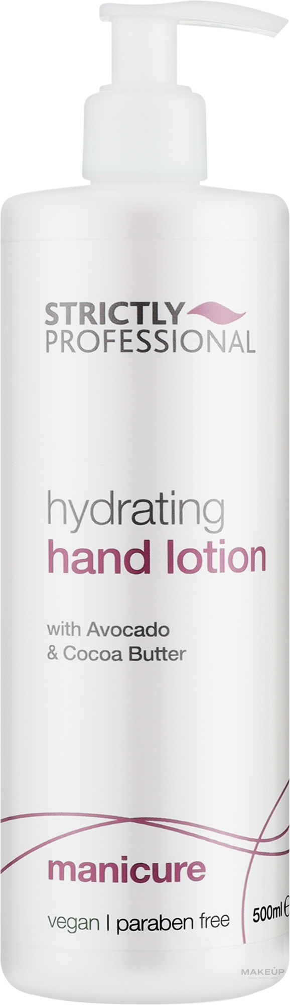 Лосьйон для рук з авокадо та маслом какао - Strictly Professional Hydrating Hand Lotion — фото 500ml