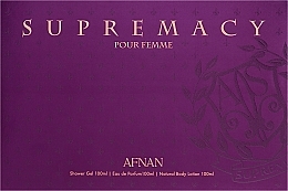 Духи, Парфюмерия, косметика Afnan Perfumes Supermacy Femme Purple - Набор (edp/100ml + sh/gel/100ml + b/lot/100ml)