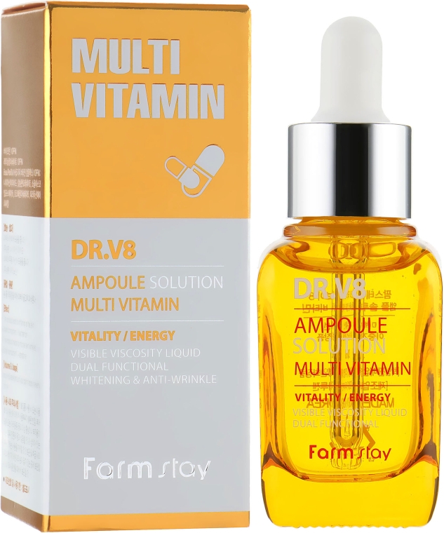 Витаминная сыворотка для лица - FarmStay DR-V8 Ampoule Solution Multi Vitamin