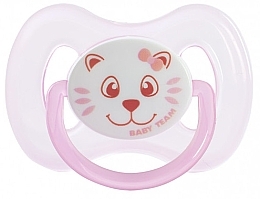 Парфумерія, косметика Силіконова пустушка у формі вишні "Котик", 0+, рожева - Baby Team