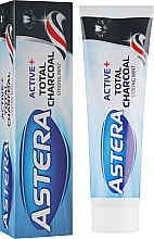 Парфумерія, косметика Зубна паста - Astera Activ + Total Charcoal