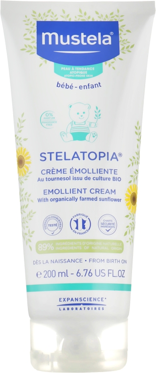 Крем для сухой и атопической кожи - Mustela Stelatopia Emollient Cream With Sunflower — фото N2