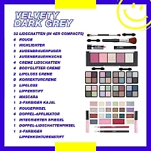 Набор для макияжа в кейсе - Zmile Cosmetics Velvety Dark Grey Limited Edition Make Up Case — фото N5