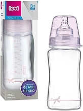 Парфумерія, косметика Пляшечка скляна "Diamond Glass Baby Shower", 250 мл, 3+ міс., рожева - Lovi