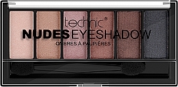 Палетка теней для век - Technic Cosmetics Nudes Eyeshadows Palette 6 Colours — фото N2