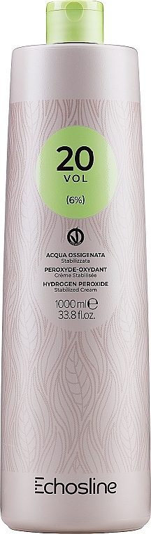 Крем-окислювач - Echosline Hydrogen Peroxide Stabilized Cream 20 vol (6%) — фото N7