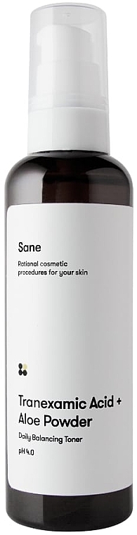 Балансувальний тонік для проблемної шкіри обличчя - Sane Tranexamic Acid + Aloe Powder Daily Balancing Toner Ph 4.0 — фото N1