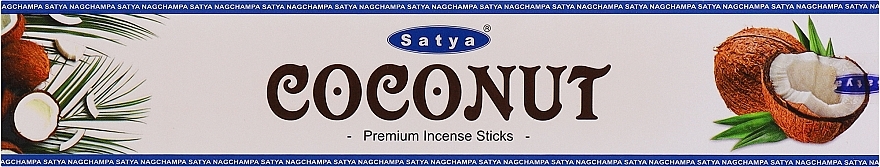 Благовония премиум "Кокос" - Satya Coconut Premium Incense Sticks — фото N1