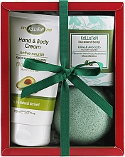 Набор - Kalliston Avocado Oil Gift Box (body/cr/150ml + soap/100g + sponge) — фото N1