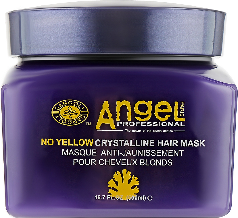 Маска для нейтрализации желтого пигмента - Angel Professional Paris No Yellow Crystalline Hair Mask — фото N1