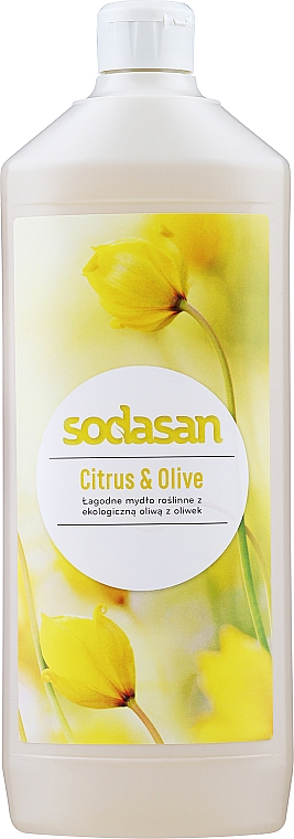Жидкое мыло "Citrus-Olive" бактерицидное - Sodasan Citrus And Olive Liquid Soap — фото N5