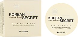 Парфумерія, косметика Гідрогелеві патчі - Relouis Korean Secret Make Up&Care Hydrogel Eye Patches Gold+Snail