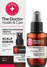 Cироватка для шкіри голови «Максимальна сила» - The Doctor Health & Care Keratin + Arginine + Biotin Maximum Energy Scalp Serum — фото N2
