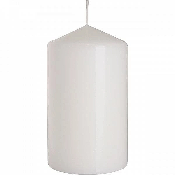 Свеча цилиндрическая 70x120 мм, белая - Bispol — фото N1