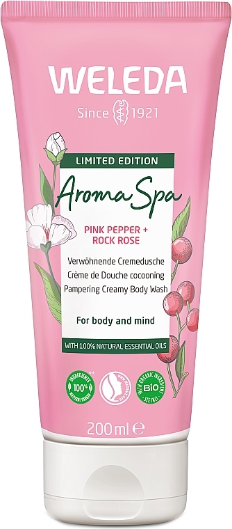 Ніжний крем-гель для душу - Weleda Aroma Spa Pampering Creamy Body Wash — фото N1