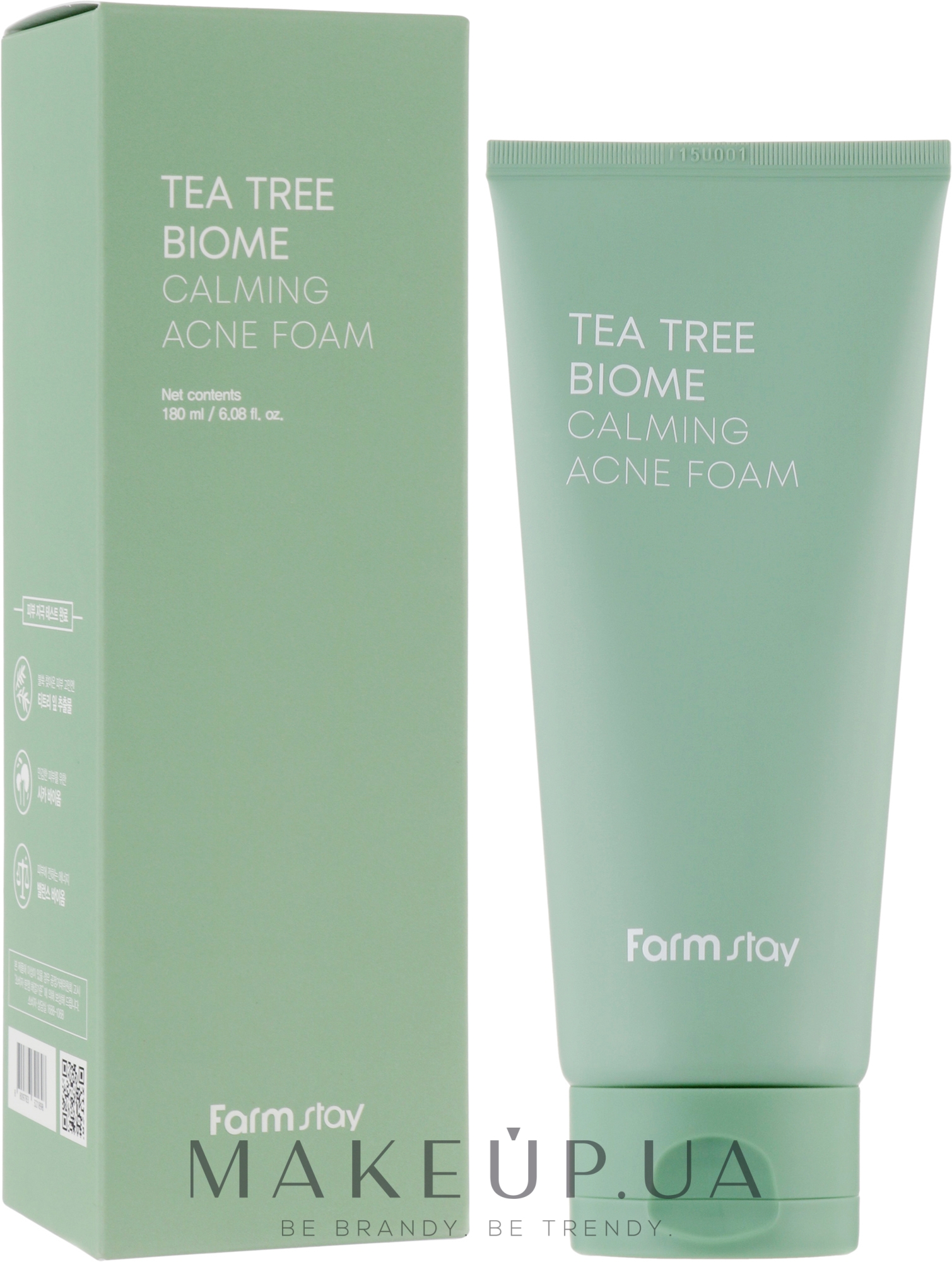 Очищающая пенка для проблемной кожи с чайным деревом - FarmStay Tea Tree Biome Calming Acne Foam  — фото 180ml