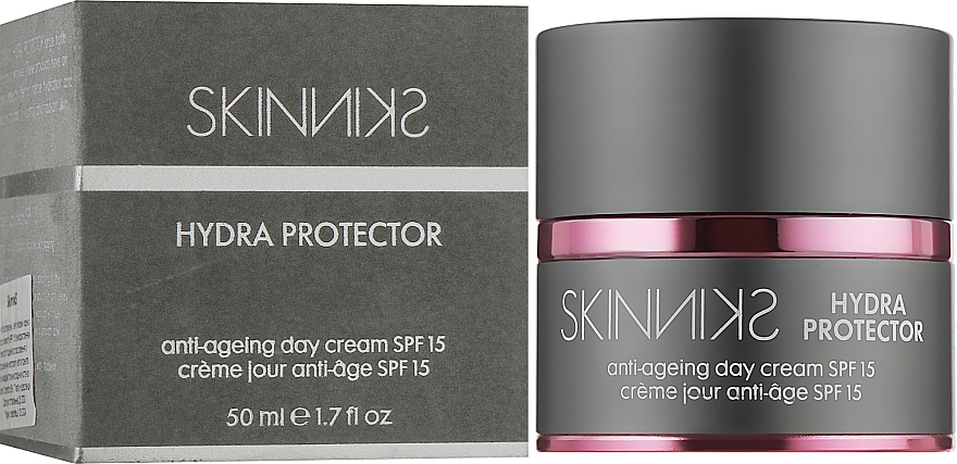 Денний зволожуючий антивіковий крем з фактором захисту SPF 15 - Mades Cosmetics Skinniks Hydro Protector Anti-ageing Day Cream — фото N2