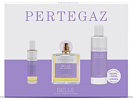 Парфумерія, косметика Saphir Parfums Pertegaz Belle - Набір (edt/100ml + edt/30ml + sho/gel/200ml)