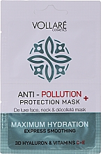 Маска для обличчя "Зволожувальна гіалуронова кислота + вітаміни С і Е" - Vollare Anti-Pollution Protection Mask — фото N3
