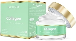 Парфумерія, косметика Крем для обличчя з колагеном - Exclusive Cosmetics Collagen Firming Day & Night Cream