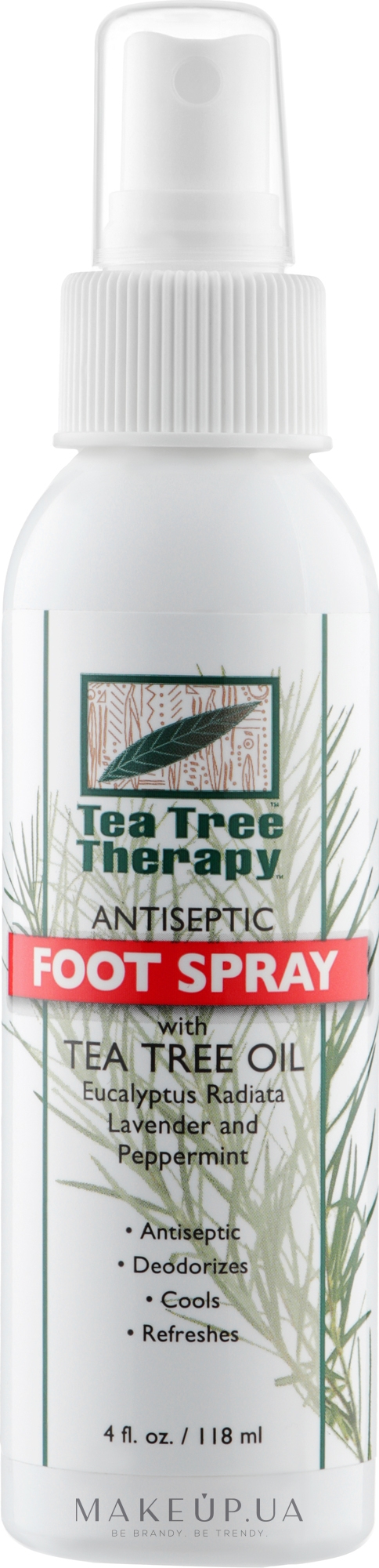 Спрей для ніг антисептичний дезодорувальний - Tea Tree Therapy Antiseptic Foot Spray — фото 118ml