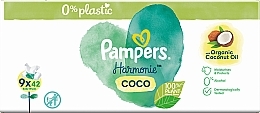 Детские влажные салфетки, 9x42 шт. - Pampers Harmonie Coco Baby Wipes — фото N2