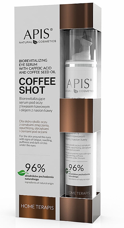 Біоревіталізувальна сироватка для шкіри навколо очей - APIS Professional Coffee Shot Biorevitalizing Eye Serum
