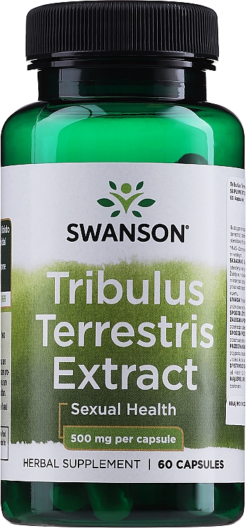 Дієтична добавка для підвищення лібідо та посилення статевого потягу, 500 мг - Swanson Tribulus Terrestris Extract Sexual Health — фото N1