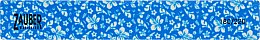 Парфумерія, косметика Пилка для нігтів широка кольорова, 180/220, синя з білими квітами - Zauber