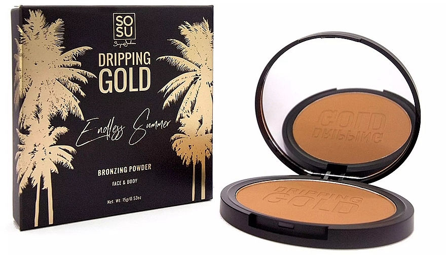 Бронзирующая пудра для лица и тела - Sosu by SJ Endless Summer Dripping Gold Matte Bronzing Powder — фото N1