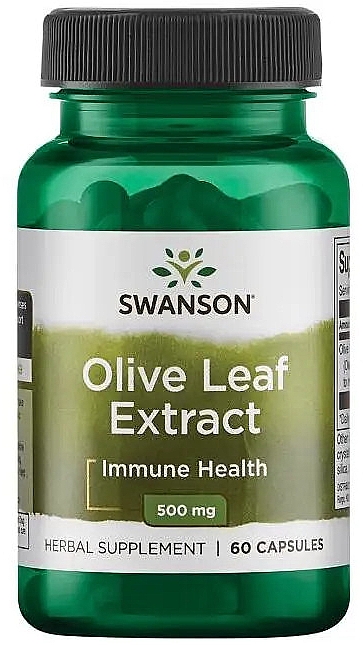 Травяная добавка "Экстракт оливковых листьев" - Swanson Olive Leaf Extract 500 mg — фото N1